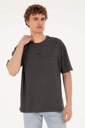 تیشرت طوسی مردانه یقه دوچرخه U.S. Polo Assn. - کد 846441851