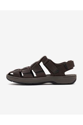 صندل قهوه ای مردانه پاشنه تخت CLARKS - کد 830858112