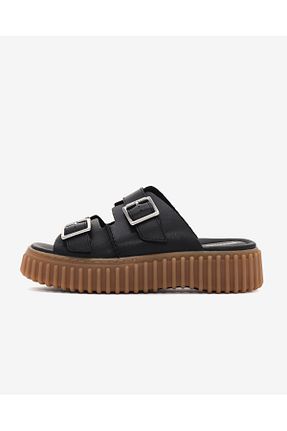 صندل مشکی زنانه پاشنه ضخیم CLARKS - کد 831964887