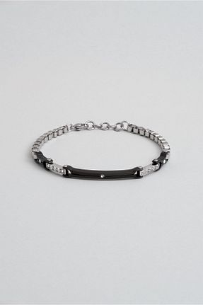 دستبند استیل (فولاد) مشکی مردانه استیل (فولاد) So Chic - کد 861540158