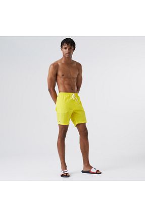 شلوارک ساحلی زرد مردانه پلی استر Lacoste - کد 335718531