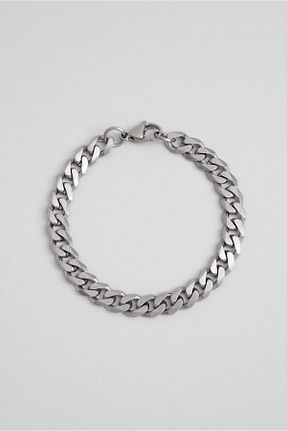 دستبند استیل (فولاد) متالیک مردانه استیل (فولاد) So Chic - کد 896939266