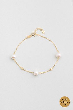 دستبند طلا زرد زنانه 14 عیار So Chic - کد 859843502