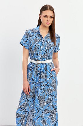 لباس آبی زنانه بافتنی Setre - کد 823862254