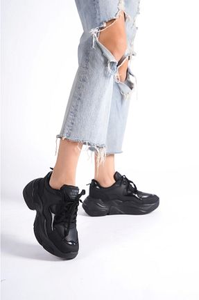 کفش اسنیکر مشکی زنانه بند دار CAMOLLA - کد 850409835
