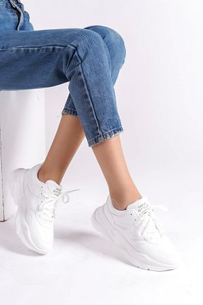 کفش اسنیکر سفید زنانه بند دار CAMOLLA - کد 850311827