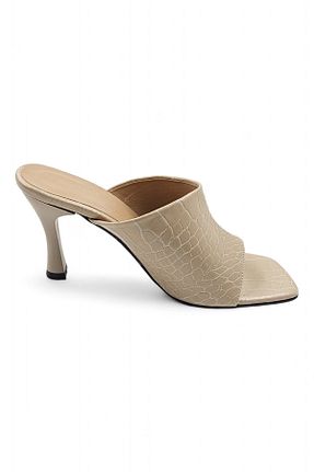 دمپائی بژ زنانه چرم مصنوعی Melen Shoes - کد 834828310