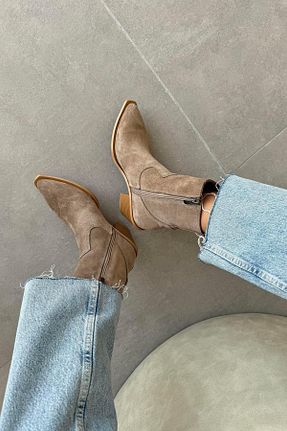 بوت / نیم بوت قهوه ای زنانه جیر Straswans - کد 789112043