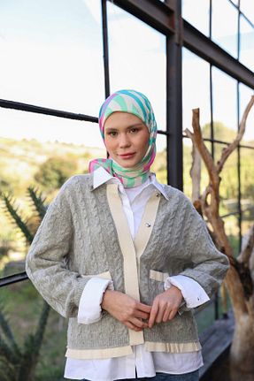 روسری سبز پنبه ای İpekhan - کد 805765687
