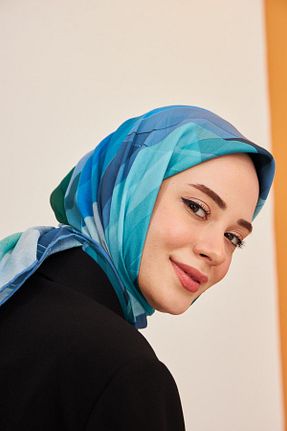 روسری آبی پنبه ای İpekhan - کد 681103425