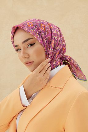 روسری صورتی پنبه ای Silk Home - کد 769975451