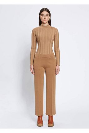 شلوار قهوه ای زنانه تریکو Knitss - کد 377954970
