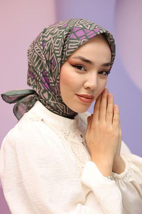 روسری سبز پنبه ای Silk Home - کد 805979160
