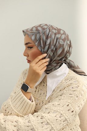 روسری بژ پنبه ای Silk Home - کد 769973967