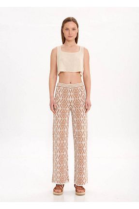 شلوار قهوه ای زنانه پارچه Knitss - کد 814799119