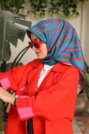 روسری قرمز İpek Tivil Silk Home - کد 833967965