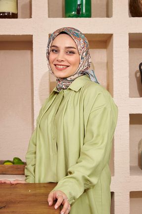 روسری آبی پنبه ای İpekhan - کد 681109681