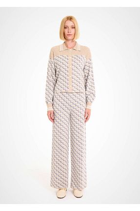 شلوار قهوه ای زنانه پارچه Knitss - کد 857102577