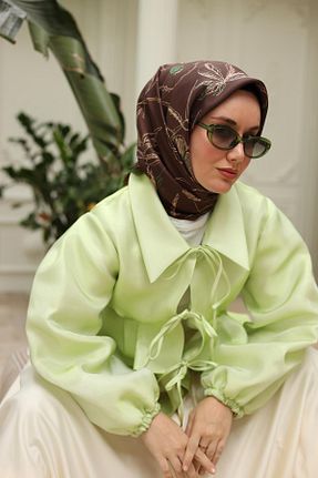 روسری قهوه ای İpek Tivil Silk Home - کد 833259385