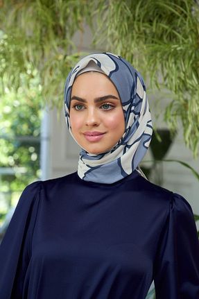روسری آبی پنبه ای İpekhan - کد 832757622