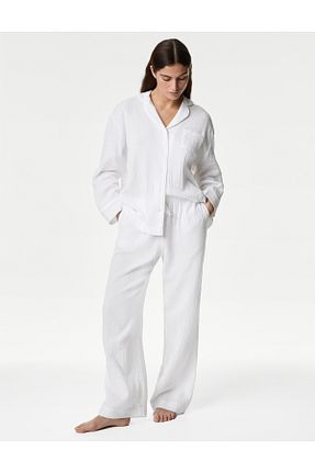 ست لباس راحتی سفید زنانه ساده Marks & Spencer - کد 850866413