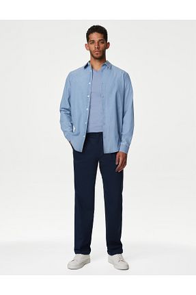 شلوار سرمه ای مردانه پنبه ای Marks & Spencer - کد 852954370