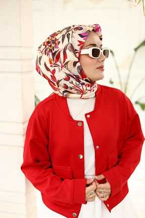 روسری زرشکی İpek Tivil Silk Home - کد 830895900