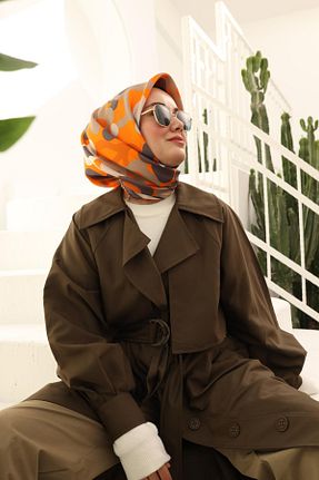 روسری نارنجی İpek Tivil Silk Home - کد 773168322