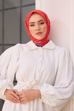 روسری نارنجی پنبه ای Silk Home - کد 783841089