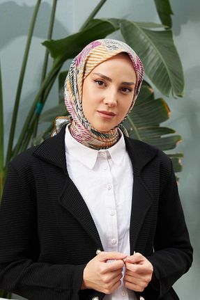 روسری نارنجی پنبه ای İpekhan - کد 681105771