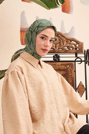 روسری سبز پنبه ای İpekhan - کد 681104106