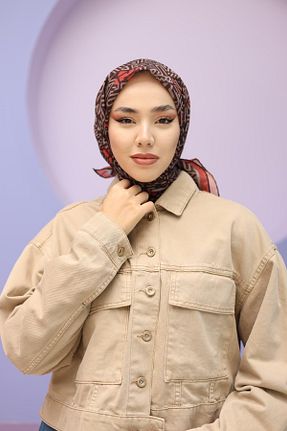 روسری قهوه ای پنبه ای Silk Home - کد 802842325