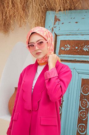 روسری نارنجی پنبه ای İpekhan - کد 745932819