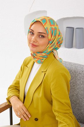 روسری زرشکی پنبه ای İpekhan - کد 752836628