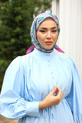 روسری طوسی پنبه ای Silk Home - کد 805687428