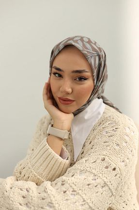 روسری بژ پنبه ای Silk Home - کد 769973967