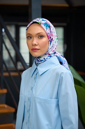 روسری صورتی پنبه ای İpekhan - کد 817474781