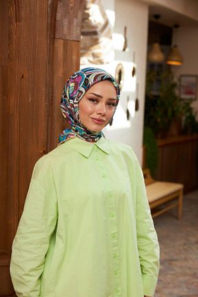 روسری قهوه ای پنبه ای İpekhan - کد 780046895