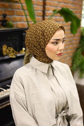 روسری قهوه ای پنبه ای Silk Home - کد 844503846