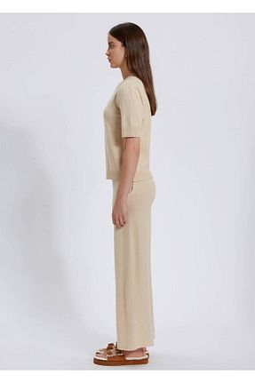 پلیور بژ زنانه ساده Knitss - کد 358136787