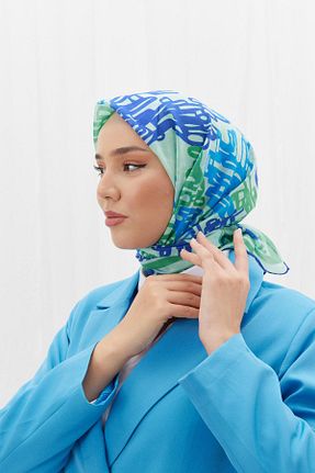 روسری آبی پنبه ای Silk Home - کد 767743830