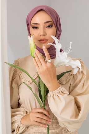 روسری بنفش پنبه ای Silk Home - کد 359363633
