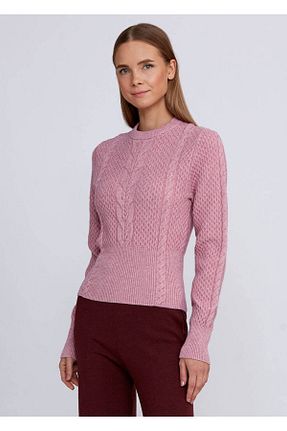 پلیور صورتی زنانه Saç Örgü Knitss - کد 379891233