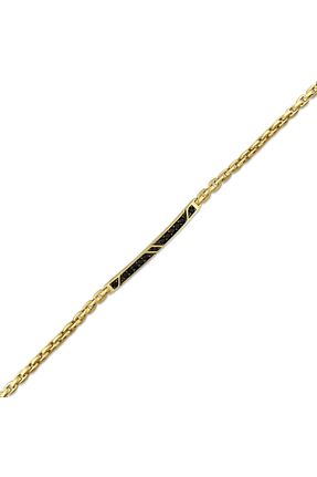 دستبند طلا زرد مردانه 14 عیار Assos Pırlanta - کد 861554919