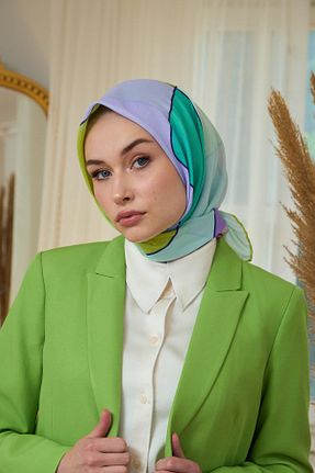 روسری سبز پنبه ای İpekhan - کد 832757363