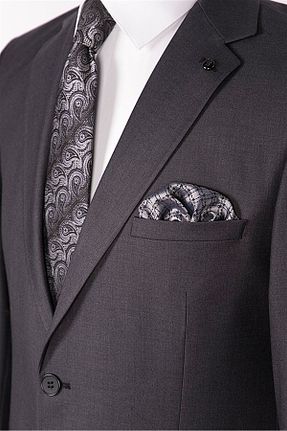 کت و شلوار طوسی مردانه یقه هفت PR PACO ROMANO ART OF FASHİON - کد 94521732