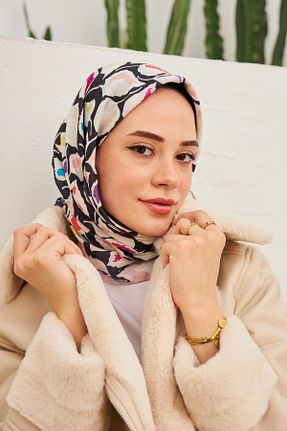 روسری مشکی پنبه ای İpekhan - کد 681111443