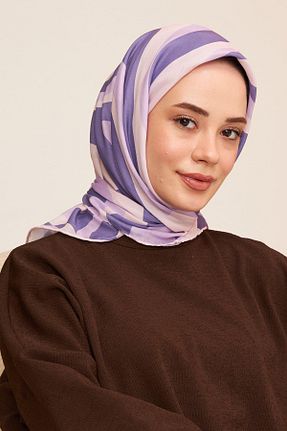 روسری بنفش پنبه ای İpekhan - کد 648330314
