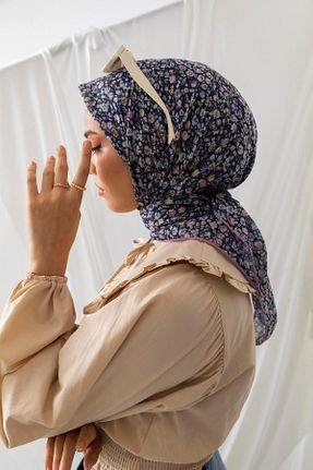 روسری بنفش پنبه ای Silk Home - کد 350399181