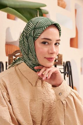 روسری سبز پنبه ای İpekhan - کد 681104106